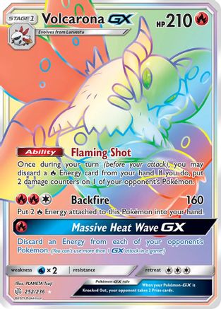 Volcarona GX (Secret) 252 [SM  Cosmic Eclipse]  - Holofoil