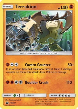 Terrakion SM223 [SM Promos]  - Holofoil