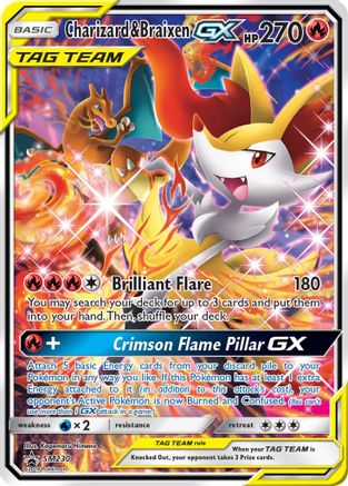 Charizard & Braixen GX SM230 [SM Promos]  - Holofoil