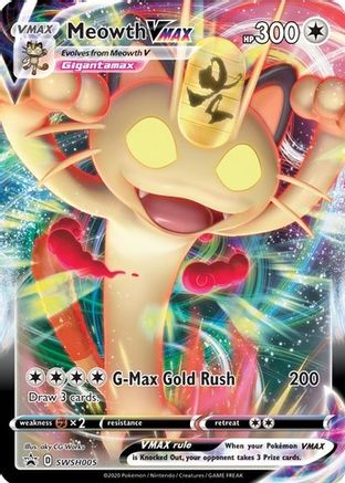 Meowth VMAX SWSH005 [SWSH Sword & Shield Promo Cards]  - Holofoil
