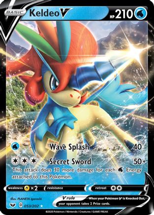 Keldeo V 053/202 [SWSH01 Sword & Shield Base Set]  - Holofoil