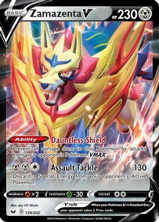 Zamazenta V 139/202 [SWSH01 Sword & Shield Base Set]  - Holofoil