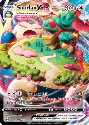 Snorlax VMAX 142/202 [SWSH01 Sword & Shield Base Set]  - Holofoil