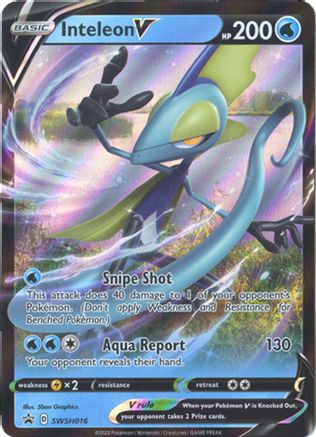 Inteleon V SWSH016 [SWSH Sword & Shield Promo Cards]  - Holofoil