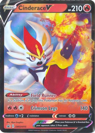 Cinderace V SWSH015 [SWSH Sword & Shield Promo Cards]  - Holofoil