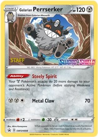 Galarian Perrserker SWSH008 [SWSH Sword & Shield Promo Cards]  - Holofoil