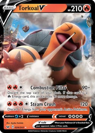 Torkoal V 024/202 [SWSH01 Sword & Shield Base Set]  - Holofoil