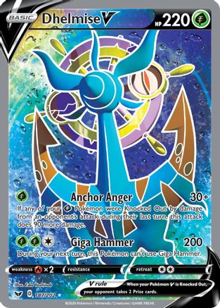 Dhelmise V (Full Art) 187/202 [SWSH01 Sword & Shield Base Set]  - Holofoil