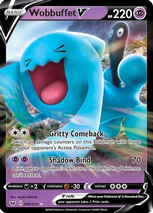 Wobbuffet V 086/202 [SWSH01 Sword & Shield Base Set]  - Holofoil
