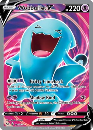 Wobbuffet V (Full Art) 191/202 [SWSH01 Sword & Shield Base Set]  - Holofoil