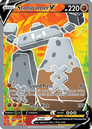 Stonjourner V (Full Art) 193/202 [SWSH01 Sword & Shield Base Set]  - Holofoil