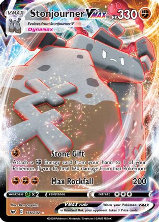 Stonjourner VMAX 116/202 [SWSH01 Sword & Shield Base Set]  - Holofoil