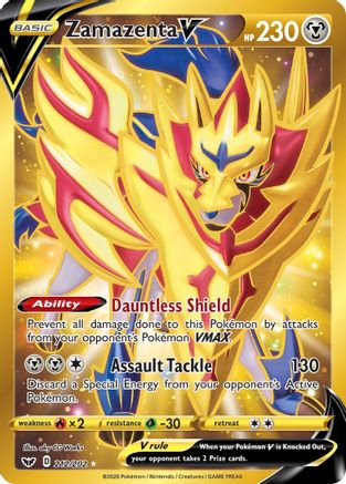 Zamazenta V (Secret) 212/202 [SWSH01 Sword & Shield Base Set]  - Holofoil