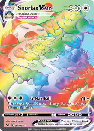 Snorlax VMAX (Secret) 206/202  - Holofoil