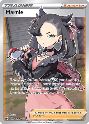 Marnie (Full Art) 200/202 [SWSH01 Sword & Shield Base Set]  - Holofoil