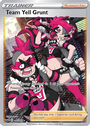 Team Yell Grunt (Full Art) 202/202 [SWSH01 Sword & Shield Base Set]  - Holofoil
