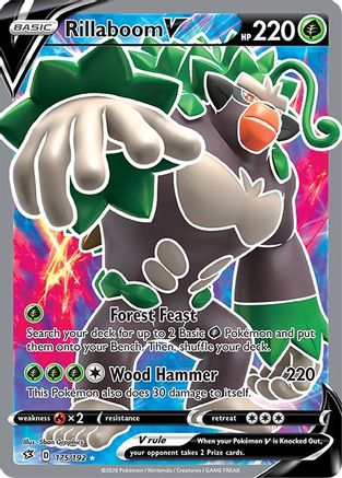 Rillaboom V (Full Art) 175/192 [SWSH02 Rebel Clash]  - Holofoil