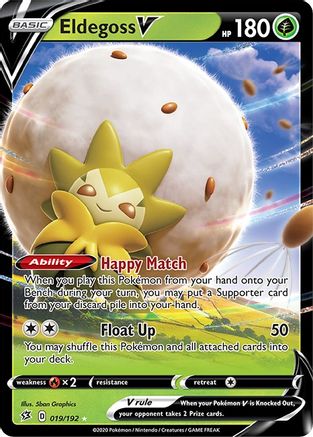 Eldegoss V 019/192 [SWSH02 Rebel Clash]  - Holofoil