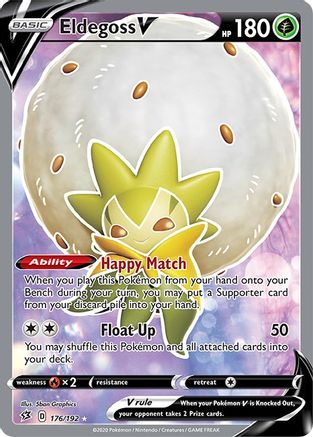Eldegoss V (Full Art) 176/192 [SWSH02 Rebel Clash]  - Holofoil