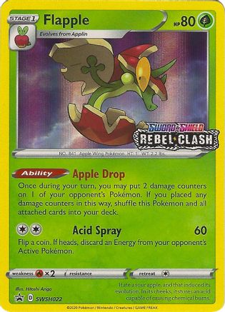Flapple SWSH022 [SWSH Sword & Shield Promo Cards]  - Holofoil