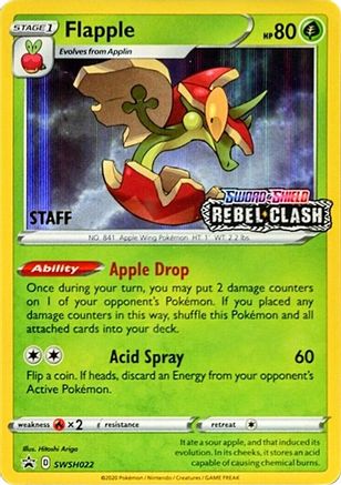 Flapple SWSH022 [SWSH Sword & Shield Promo Cards]  - Holofoil