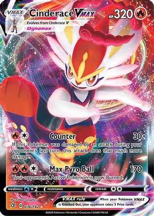 Cinderace VMAX 036/192 [SWSH02 Rebel Clash]  - Holofoil