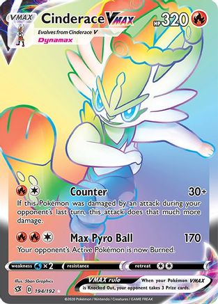 Cinderace VMAX (Secret) 194/192 [SWSH02 Rebel Clash]  - Holofoil