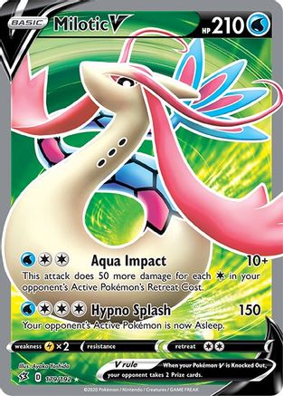 Milotic V (Full Art) 179/192 [SWSH02 Rebel Clash]  - Holofoil