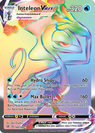 Inteleon VMAX (Secret) 195/192 [SWSH02 Rebel Clash]  - Holofoil
