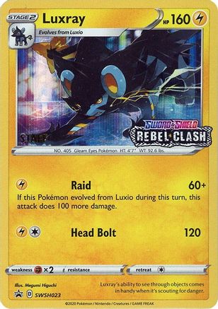 Luxray SWSH023 [SWSH Sword & Shield Promo Cards]  - Holofoil