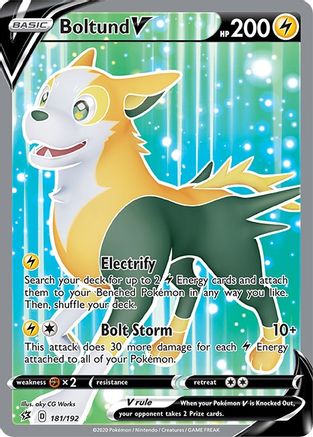 Boltund V (Full Art) 181/192 [SWSH02 Rebel Clash]  - Holofoil