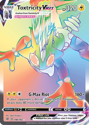 Toxtricity VMAX (Secret) 196/192 [SWSH02 Rebel Clash]  - Holofoil