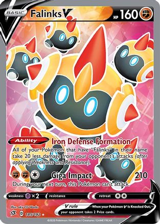 Falinks V (Full Art) 185/192 [SWSH02 Rebel Clash]  - Holofoil