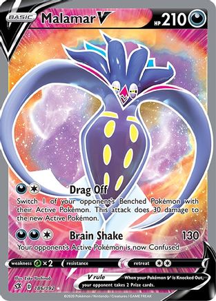 Malamar V (Full Art) 186 [SWSH02 Rebel Clash]  - Holofoil