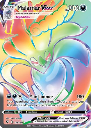 Malamar VMAX (Secret) 198/192 [SWSH02 Rebel Clash]  - Holofoil