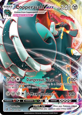Copperajah VMAX 137/192 [SWSH02 Rebel Clash]  - Holofoil