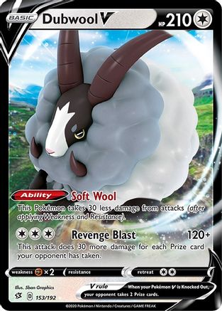 Dubwool V 153/192 [SWSH02 Rebel Clash]  - Holofoil