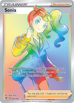 Sonia (Secret) 203/192 [SWSH02 Rebel Clash]  - Holofoil