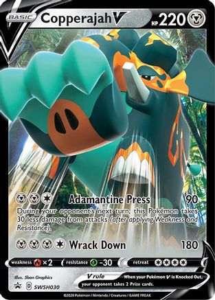 Copperajah V SWSH030 [SWSH Sword & Shield Promo Cards]  - Holofoil