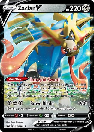 Zacian V SWSH018 [SWSH Sword & Shield Promo Cards]  - Holofoil