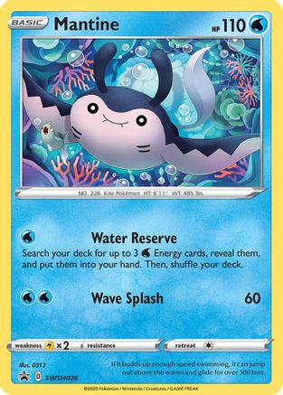 Mantine SWSH026 [SWSH Sword & Shield Promo Cards]  - Holofoil
