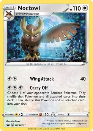Noctowl SWSH027 [SWSH Sword & Shield Promo Cards]  - Holofoil