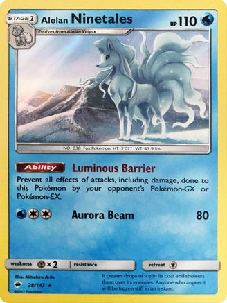 Alolan Ninetales 028/147 [Miscellaneous Cards & Products]  - Holofoil