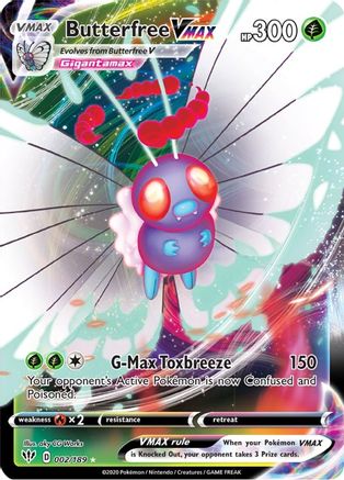 Butterfree VMAX 002/189 [SWSH03 Darkness Ablaze]  - Holofoil