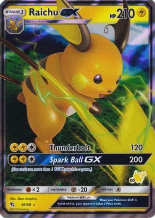 Raichu GX 020/68 [Battle Academy]  - Holofoil