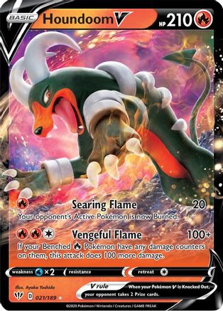 Houndoom V 021/189 [SWSH03 Darkness Ablaze]  - Holofoil