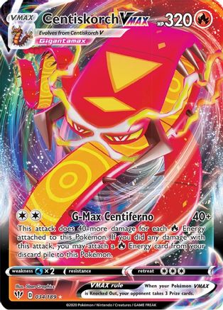 Centiskorch VMAX 034/189 [SWSH03 Darkness Ablaze]  - Holofoil
