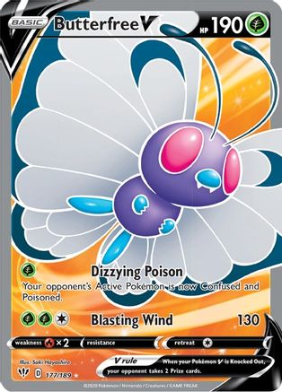Butterfree V (Full Art) 177/189 [SWSH03 Darkness Ablaze]  - Holofoil