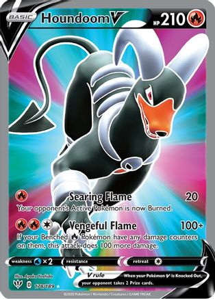 Houndoom V (Full Art) 178/189 [SWSH03 Darkness Ablaze]  - Holofoil