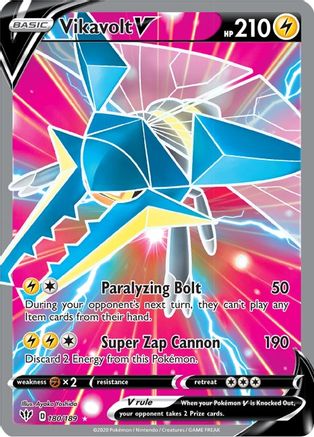 Vikavolt V (Full Art) 180/189 [SWSH03 Darkness Ablaze]  - Holofoil
